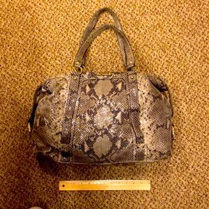 RARE MICHAEL KORS handbag tan snakeskin leather bl